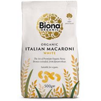 Biona White Macaroni Pasta Organic Bronze Extruded 500g