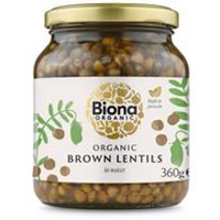 Biona Biona Organic Brown Lentils in Glass Jars 360g