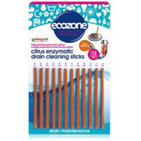 Ecozone Enzymatic Drain Cleaning Sticks - Citrus 12 Sticks