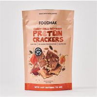 Foodhak Foodhak Sweet Chilli Beetroot Protein Crackers 100g