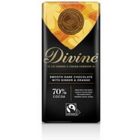 Divine Chocolate Dark Chocolate with Ginger & Orange 100g