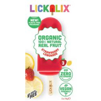Lickalix Strawberry & Lemonade Ice Lolly 3x75g