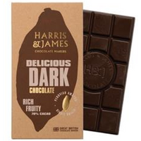 Harris and James Delicious Dark Chocolate Bar 86g