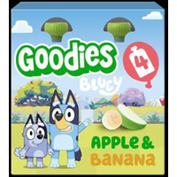 Goodies Goodies Bluey Kids Apple & Banana Fruit Pouches M/P 4x100g