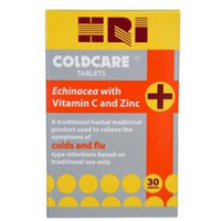 HRI HRI Coldcare tablets 30s: Echinacea with Vitamin C and Zinc