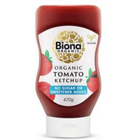 Biona Tomato Ketchup - No Added Sugar - Squeezy Organic 470g