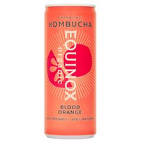 Equinox Kombucha Organic Kombucha Soft Drink with Blood Orange 250ml can