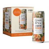 Grass and Co 4 pack of Liquid POWER Ginger Lime & Shiitake Nootropic Drink