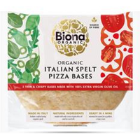 Biona Biona Organic Italian Spelt Thin & Crispy Pizza Bases 260g