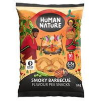 Human Nature Human Nature Smoky BBQ Pea Rings 50g