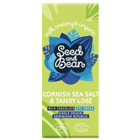 Seed & Bean Milk Choc Cornish Sea Salt and Tangy Lime 75g