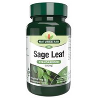 Natures Aid Sage Leaf - 50mg (500mg equiv) 90 Tablets