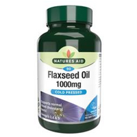 Natures Aid Flaxseed Oil - 1000mg Cold Pressed 90 Capsules