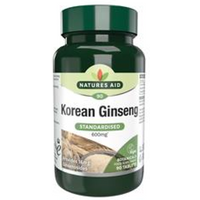 Natures Aid Korean Ginseng - 40mg (600mg equiv) 90 Tablets