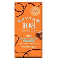 Rhythm 108 Chocolate Tablet Dark Cocoa Orange 100g