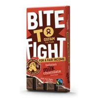 Oxfam Fair Trade Oxfam BITE TO FIGHT Belgian Milk Chocolate 180g