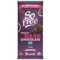 Plamil So Free No Added Sugar Finest Dark Thin Chocolate 80g