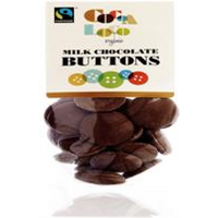 Cocoa Loco Organic F/T Milk Chocolate Buttons 100g