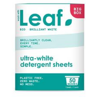 Wash With Leaf Leaf Brilliant White Laundry Detergent Sheets 50 Pack.
