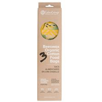 Wax Wrap Beeswax Org Cotton Food Bags 3 Bags