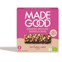 MadeGood Granola Bar Chocolate Drizzled Birthday Cake 5 x 24g Multipack
