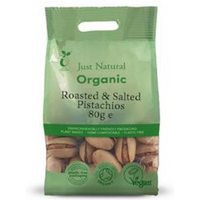 Just Natural Organic Organic Roasted & Salted Pistachios in Shell 80g