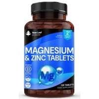 New Leaf Products Magnesium & Zinc 516mg Elemental 160mg Recyclable Bottle