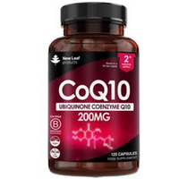New Leaf Products CoQ10 Capsules - Co Enzyme 200mg 120 Vegan Capsules
