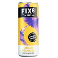Fix8 Kombucha Fix8 Ginger Turmeric Kombucha with Vitamin C and Live Cultures