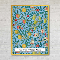 "Four Fruits" by William Morris on Canvas, Framed Prints, Framed Canvas, Acrylic or Print-only