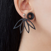 Lotus Recycle Rubber Earrings
