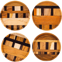 Unique Handmade End Grain Wooden Coasters (Set of 2 or 4)