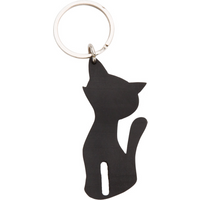 Smokey Recycled Rubber Cat Vegan Keyring