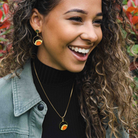 Sunshine Recycled Wood Gold Necklace