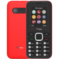 TTfone TT150 Big Button Phone for Elderly ? Unlocked, Loud Volume, Easy to Use, Long Battery Life - Red O2 Pay as you go