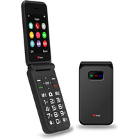 TTfone TT760 4G USB-C Mobile Phone for the Elderly, Simple and easy to use flip folding cell cheap and easy to use - Black with USB Cable