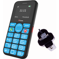 TTfone TT190 Big Button Basic Senior Unlocked Emergency Mobile Phone - Simple Cheapest Phone with Mains Charger and Vodafone Sim Card