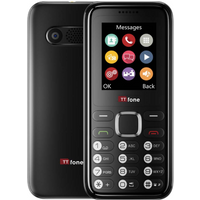 TTfone TT150 Unlocked Basic Mobile Phone UK Sim Free, Long Battery Life, Dual Sim with camera and games, easy to use, durable and light weight pay as you go - Black Vodafone Pay as you go
