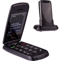 TTfone TT300 Star Big Button Simple Easy To Use Flip Mobile Phone Clamshell Flip - Grey EE Pay as you go
