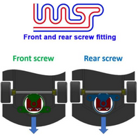 Carrera guide adapters Front and Rear Screw x 2 WASP NEW