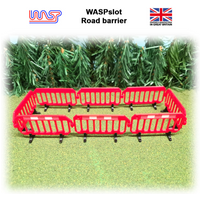 Slot Car Trackside Scenery Red Road Barriers x 8 1:32 Scale WASP
