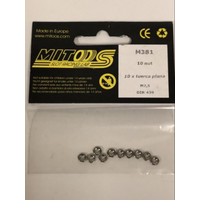 Mitoos M381 10 x Hex Nuts M2.5 DIN 439 New