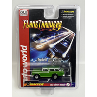 1956 Chevy Nomad Green X Traction Flame Throwers HO Scale Auto World SC366-2