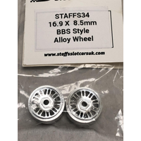 Staffs Aluminium BBS Style Wheels in Silver 16.9x8.5mm STAFFS34