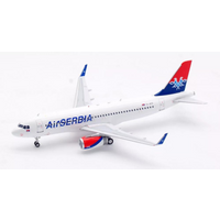 Air Serbia Airbus A320-232 YU-APO With Stand Map 1:200 Scale Inflight200 IF320JU0924