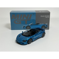 McLaren 750S Spider Belize Blue LHD 1:64 Scale Mini GT MGT00812L