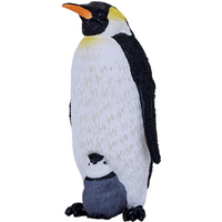 Emperor Penguin With Chick Bird Toy Figure 7 cm Height Approx Mojo Fun 381082