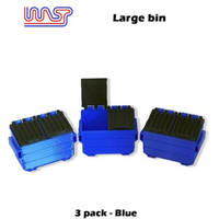 Track Side Scenery Slot Car Displays 3 x Blue Bins 1:32 Scale New WASP