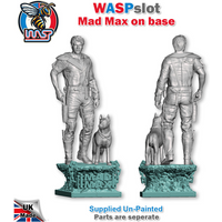 Mad Max and Dog with Base Unpainted Figures 1:18 Scale Wasp