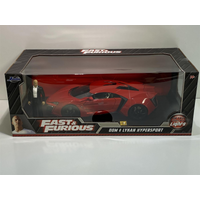 Fast and Furious Doms 2014 Lykan Hypersport Figure and Working Lights 1:18 Jada 31140